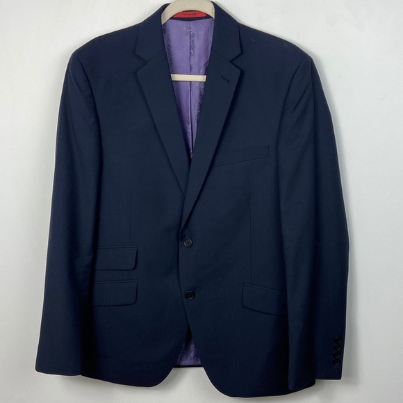 Ted Baker No Ordinary Joe 100% Wool Suit Navy Blue - Picture 3 of 16